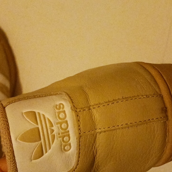 RARE🔥 Adidas Pro Model Khaki Brown Leather Vintage Basketball Sz 9 Men's Shoes - Picture 4 of 8